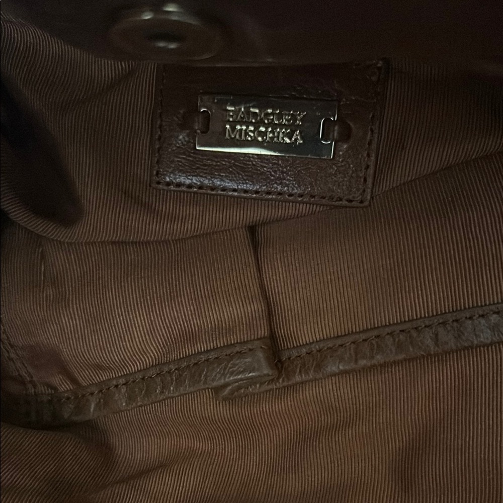 Badgley Mischka Chocolate Leather Accessory